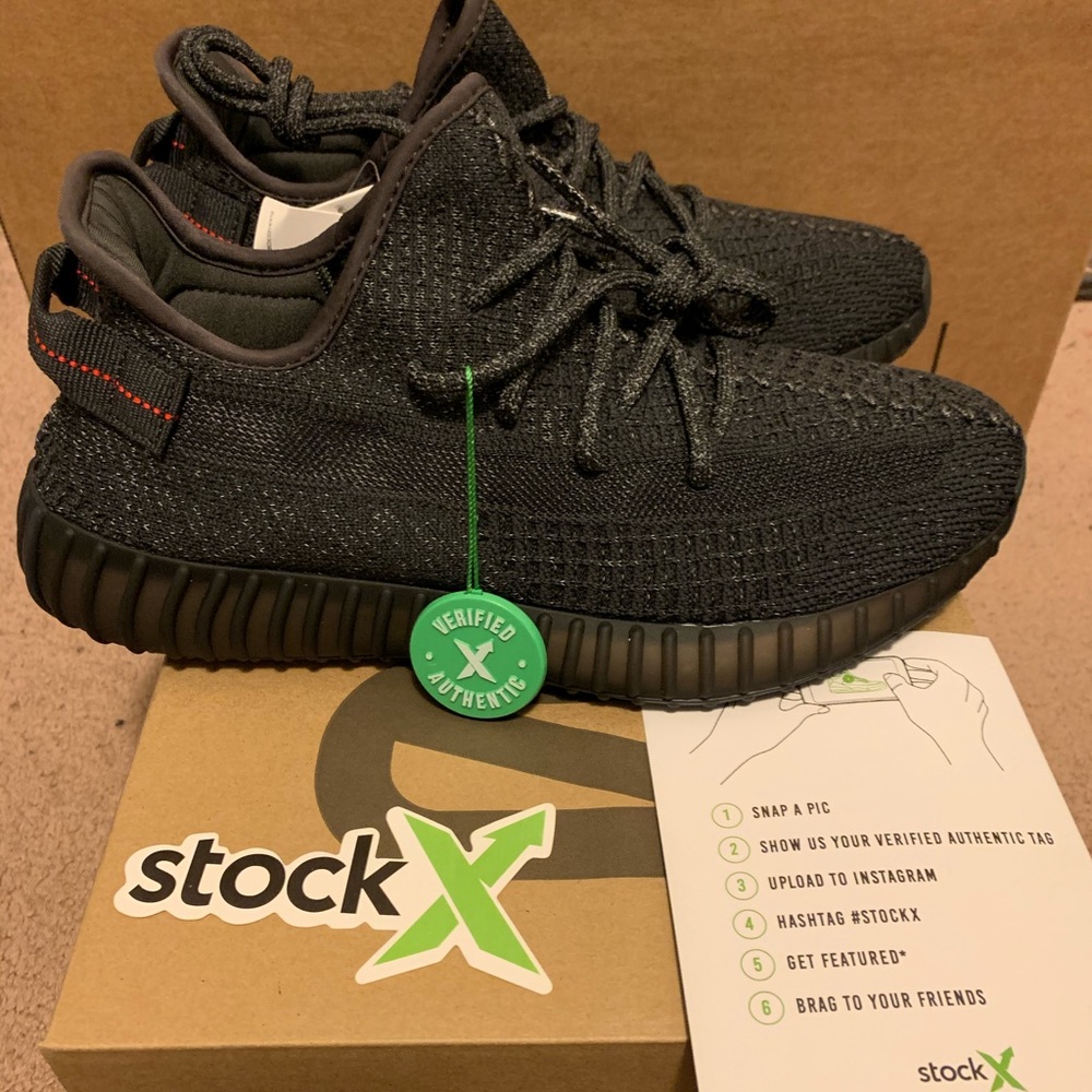Yeezy Boost 350 V2 Reflective Black Sz 8.5